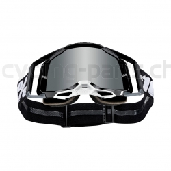 100% Racecraft 2 Black Mirror Silver Goggles