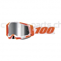 100% Racecraft 2 Orange Mirror Silver Goggles