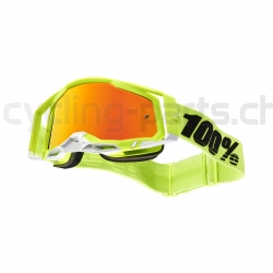 100% Racecraft 2 yellow Mirror Red Goggles