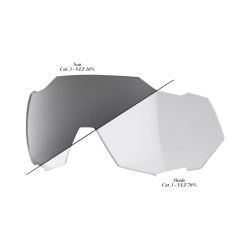 100% Speedtrap photochromic clear-smoke Ersatzglas