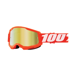 100% Strata 2 Orange Mirror Gold Goggles