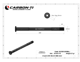 Carbon Ti X-Lock EVO 168mm M12x1.0 black Steckachse