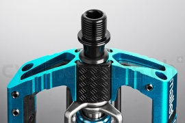 Crankbrothers Mallet E Enduro Long Spindle black/electric blue Pedale