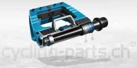 Crankbrothers Mallet E Enduro Long Spindle black/electric blue Pedale