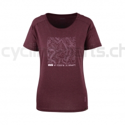 iXS Women Flow Tech Tee contour raisin