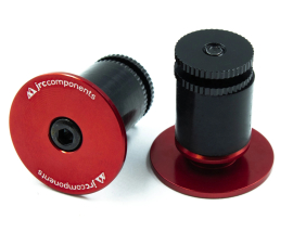 JRC Components Aluminium Handlebar End Plugs red Lenkerendstopfen