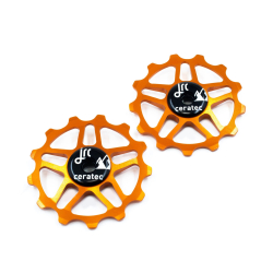 JRC Components Ceramic Shimano XTR/XT/SLX/Deore 12-fach orange Schaltwerkrädchen