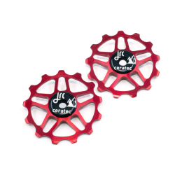 JRC Components Ceramic Shimano XTR/XT/SLX/Deore 12-fach red Schaltwerkrädchen