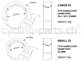 Knog Oi silver Small Glocke