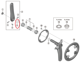 Shimano Dura Ace FC-R9200/Ultegra FC-R8100 Kurbel O-Ring