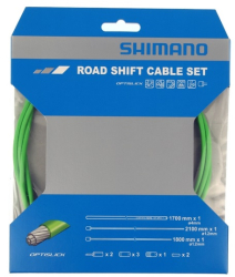 Shimano Road Shift Optislick Schaltzug-Set grün