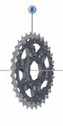 Shimano XTR CS-M9000 27-31 Zähne Kassettenritzel - Set