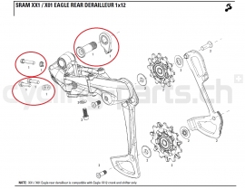 Sram XX1 Eagle black Schaltwerk B-Bolt and Limited Screw Kit