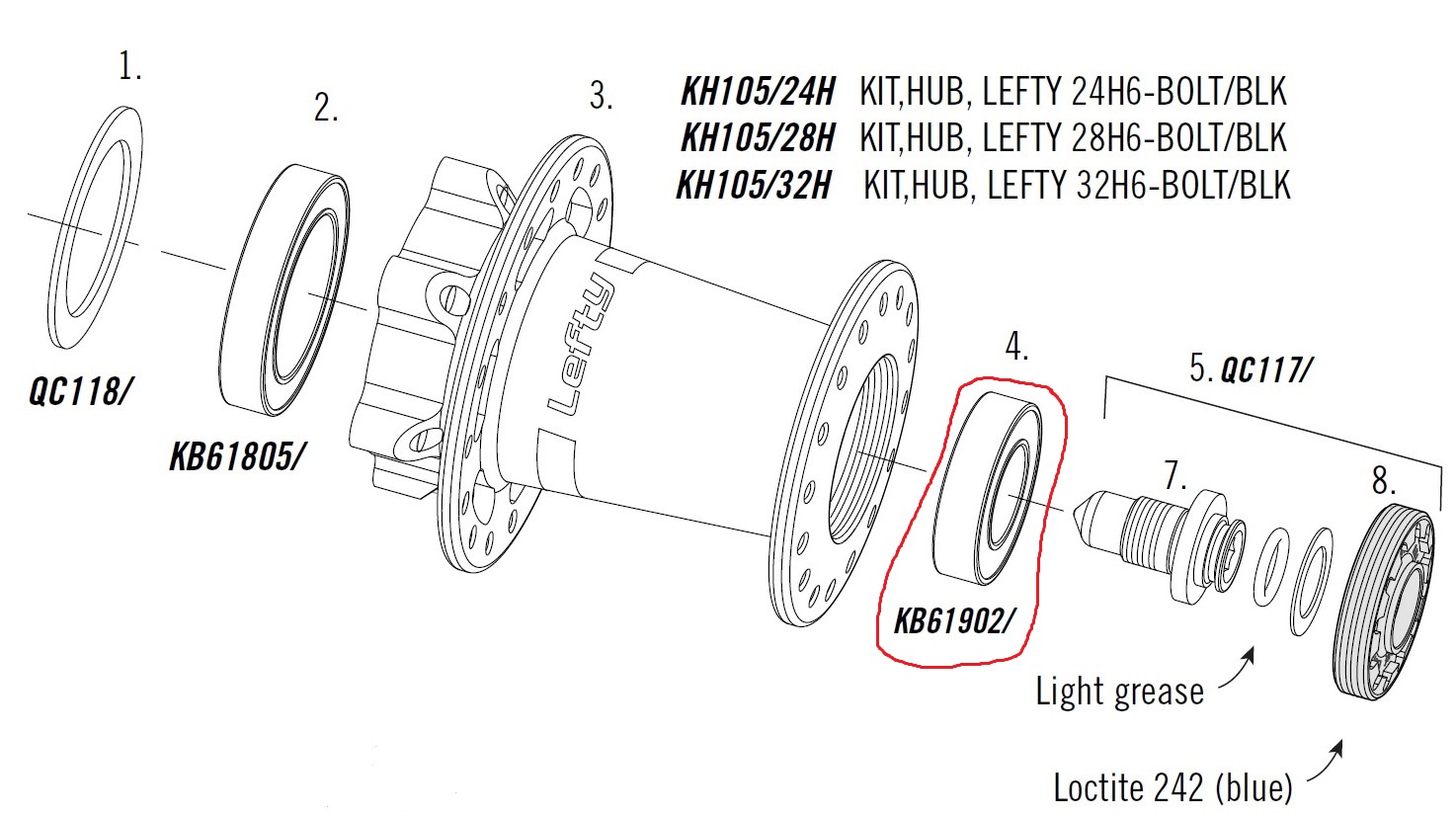 cannondale lefty hub bearings