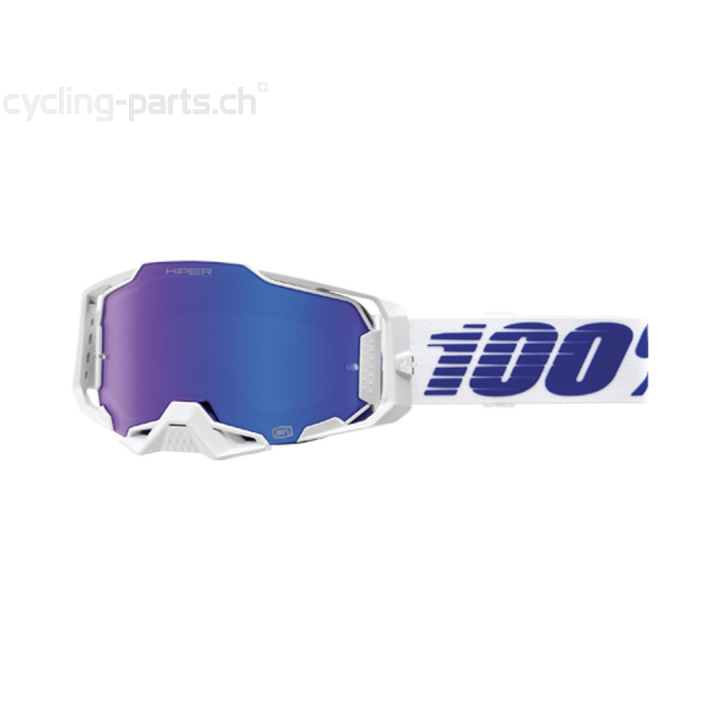 100% Armega HiPER Izi Mirror Blue Goggles