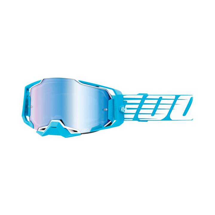 100% Armega Oversized Sky Mirror Blue Goggles