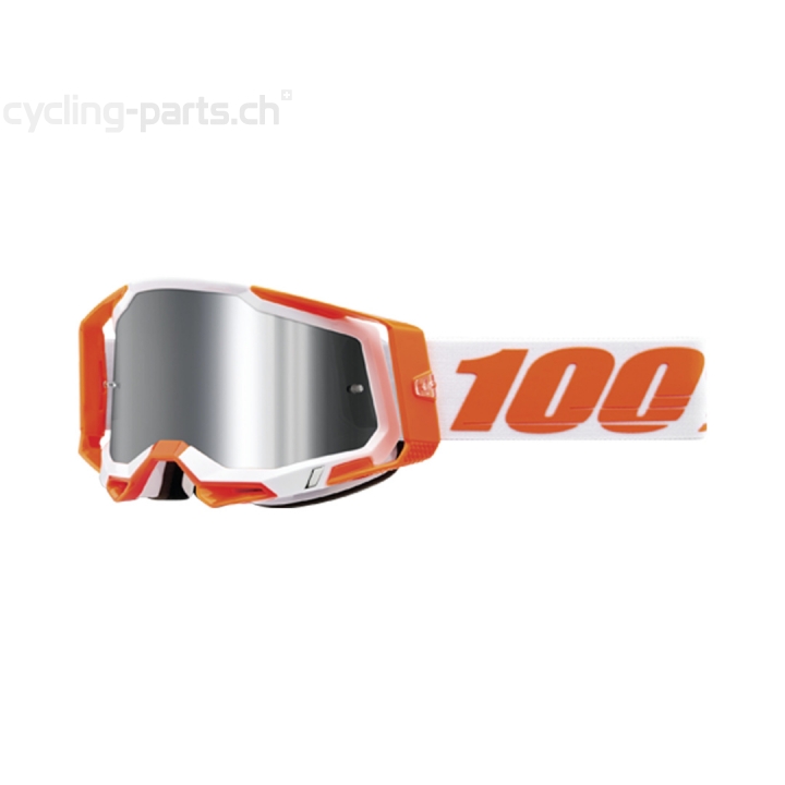 100% Racecraft 2 Orange Mirror Silver Goggles