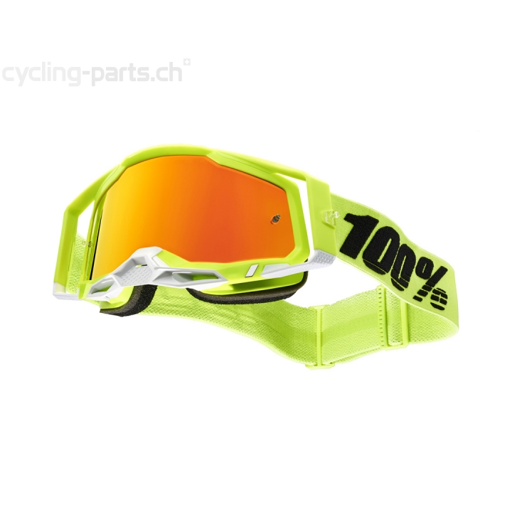 100% Racecraft 2 yellow Mirror Red Goggles