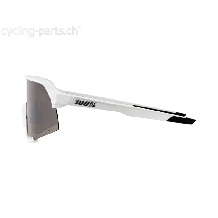 100% S3 Matte White-HiPER Silver Brille