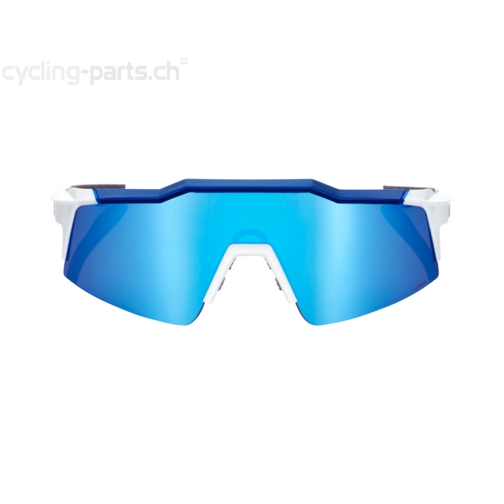 100% Speedcraft SL Matte White/Metallic Blue-HiPER blue multilayer Brille