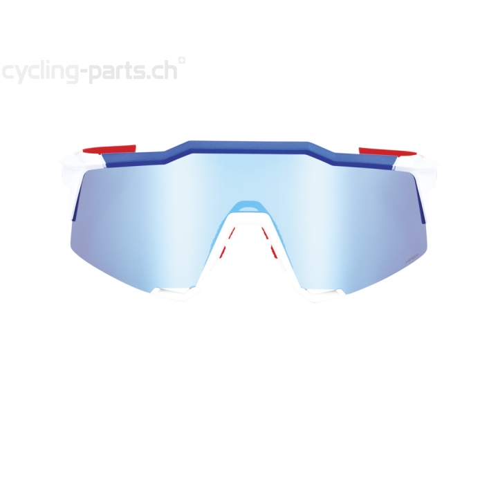 100% Speedcraft TotalEnergies Team Matte White/Metallic Blue-HiPER Blue Multilayer Brille