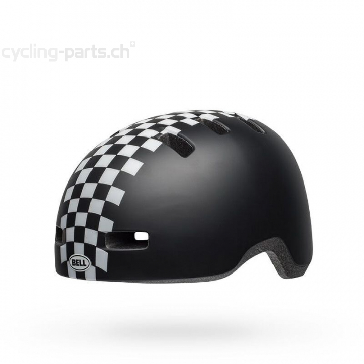 Bell Lil Ripper matte black/whtie checkers XS 45-52 cm Kinderhelm