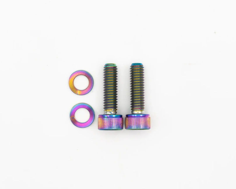 Better Bolts Titan Shimano Kurbel Schrauben - Set rainbow oil slick