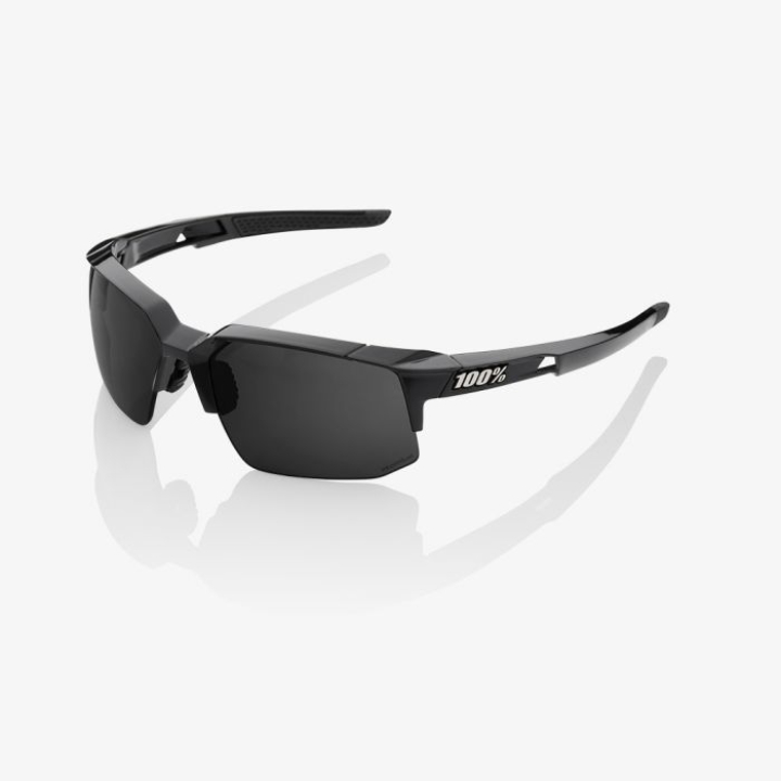 100% Speedcoupe polished black Brille