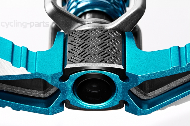 Crankbrothers Mallet E Enduro Long Spindle black/electric blue Pedale