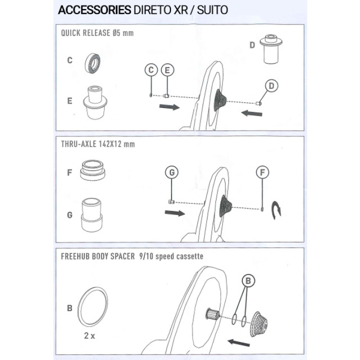 Elite Adapterset für Suito und Direto XR