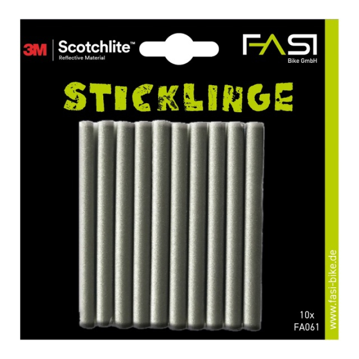 FASI Speichen-Reflektoren Sticklinge silber