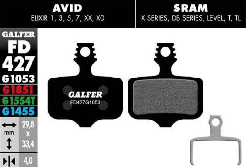 Galfer Performance FD427 Sram Red AXS/Force AXS/Level/Avid Elixir Bremsbeläge