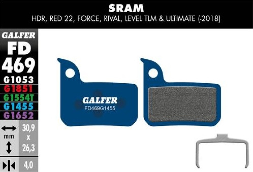 Galfer Road FD459 Sram Red 22/Force 22, Rival 22/Level TLM/Ultimate Bremsbeläge