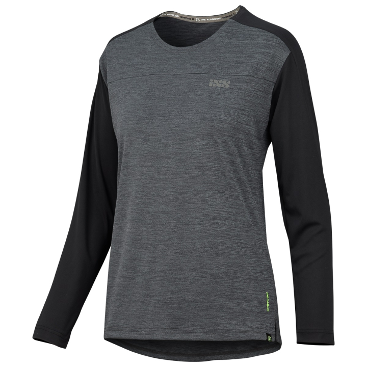 iXS Flow X Women long sleeve Jersey graphit-solid schwarz