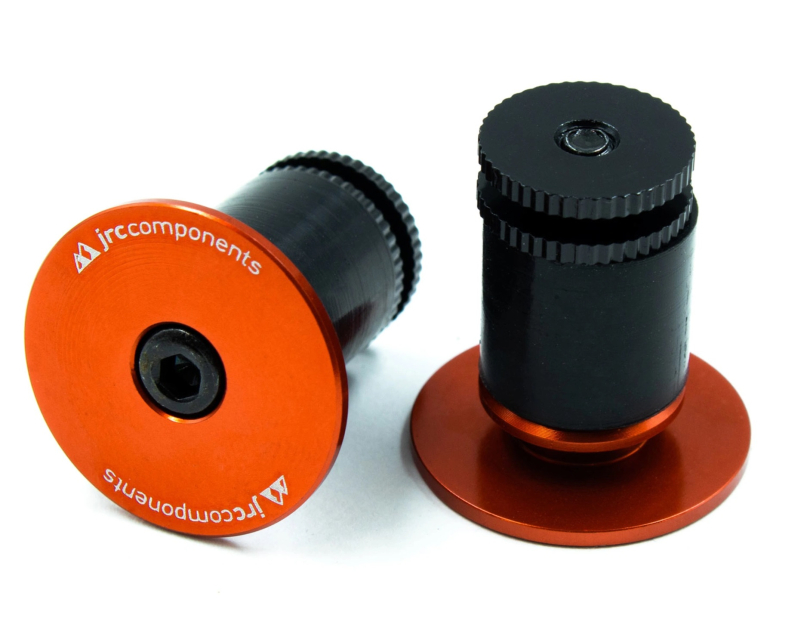 JRC Components Aluminium Handlebar End Plugs orange Lenkerendstopfen