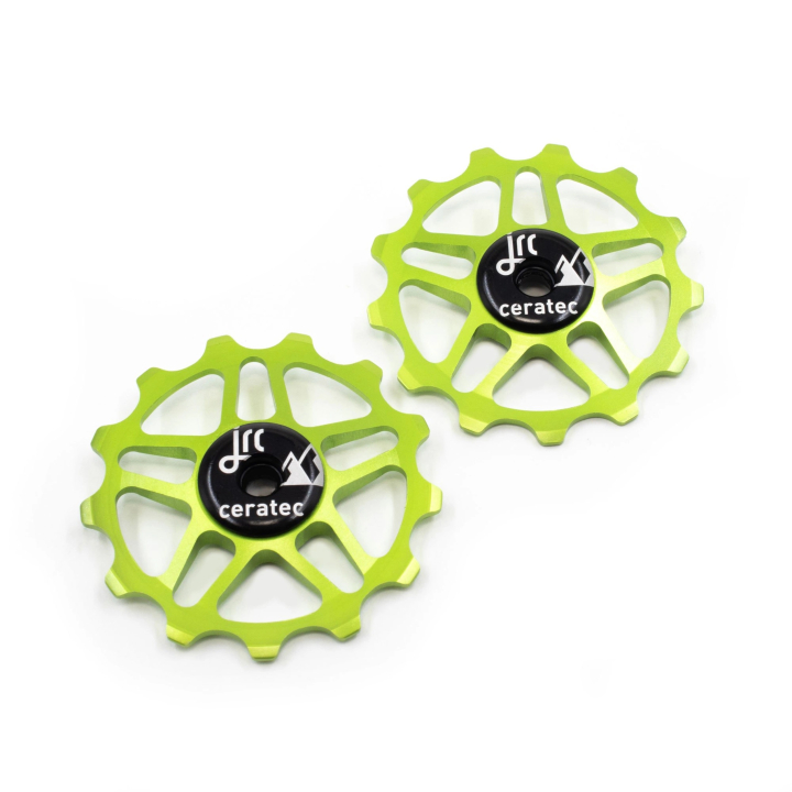 JRC Components Ceramic Shimano XTR/XT/SLX/Deore 12-fach acid green Schaltwerkrädchen