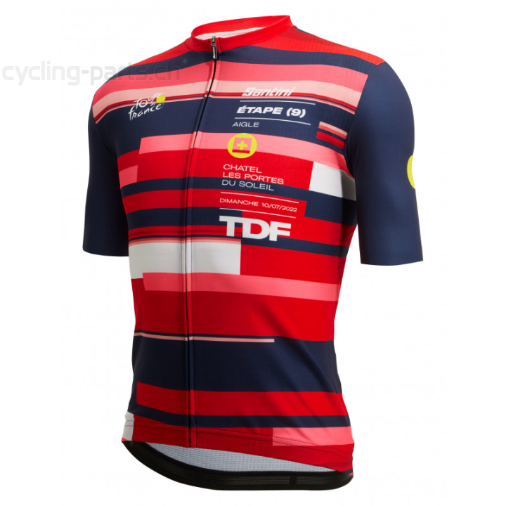 Santini TdF Aigle Trikot kurzarm Herren rot