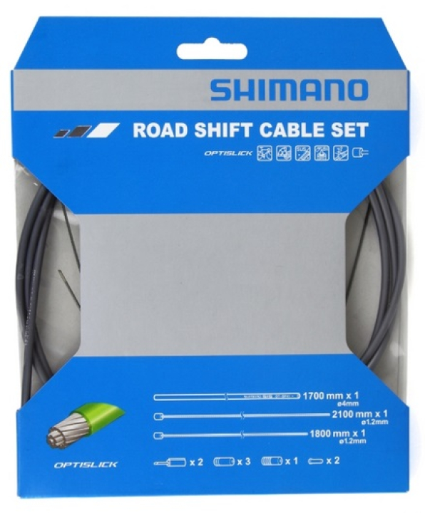 Shimano Road Shift Optislick Schaltzug-Set grau