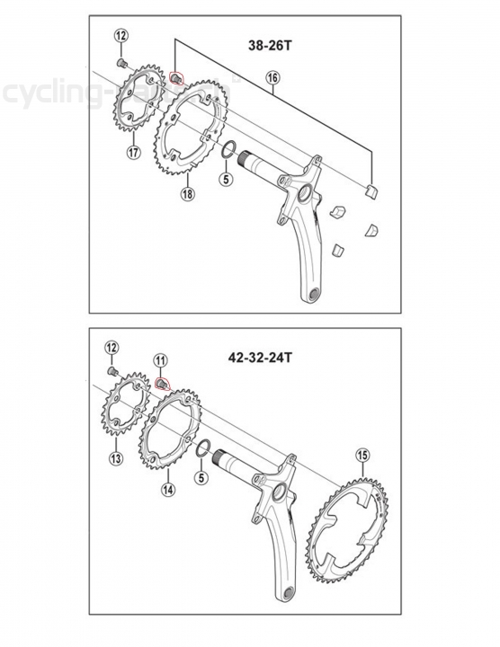 Shimano XTR FC-M980 M8x10.1mm Kettenblattschraube gross