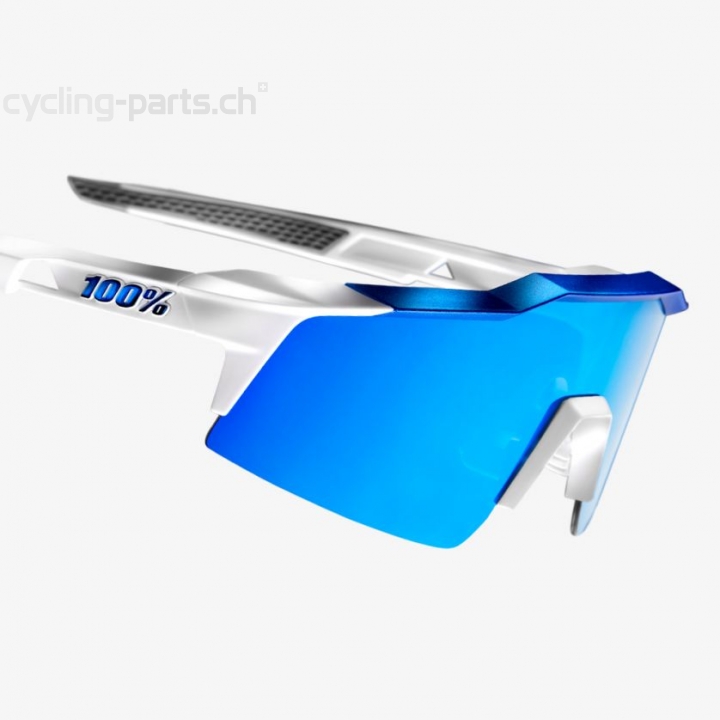 100% Speedcraft Short matte white/metallic blue Brille