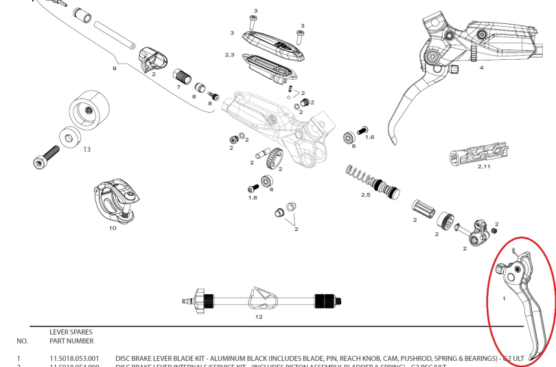 Sram G2 Ultimate Bremshebel