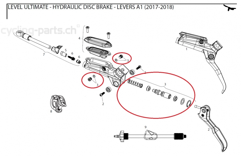 Sram Lever Internals Gen 2 Bremshebel - Kolbenkit Level Ultimate/TLM/TL