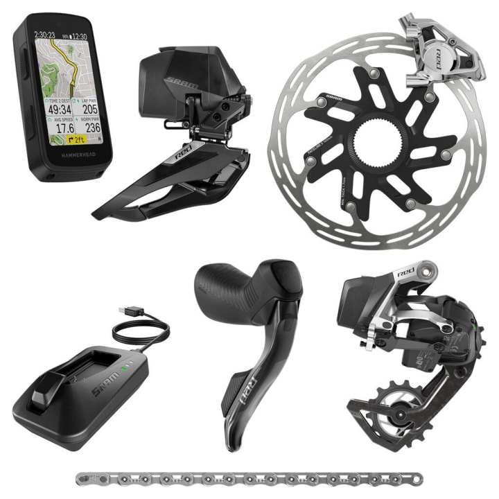 Sram Red E1 AXS Hydraulic Disc Flat Mount 2x12 Hammerhead Karoo GPS Schaltgruppe