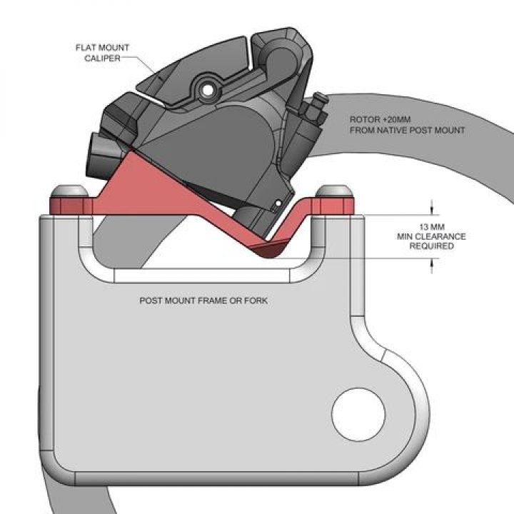 Wolf Tooth Post-to-Flat Mount Adapter