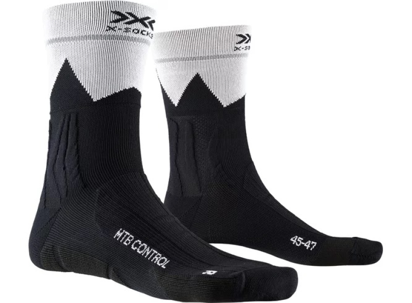 X-SOCKS MTB Control opal black/zigzag